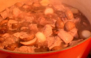 Huhn und Wein