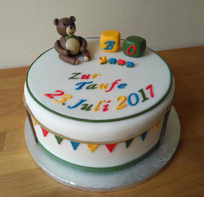 Tauftorte mit Bär für Bo