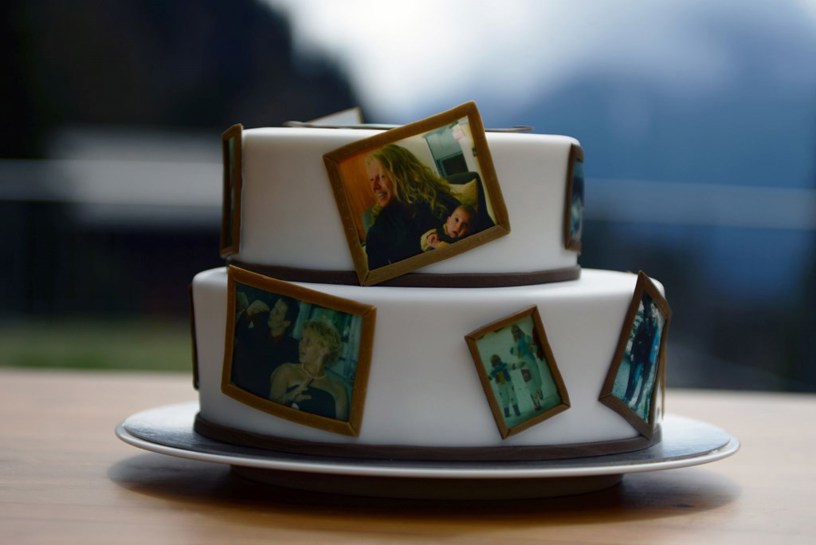 Torte mit Erinnerungen zum  40. Geburtstag